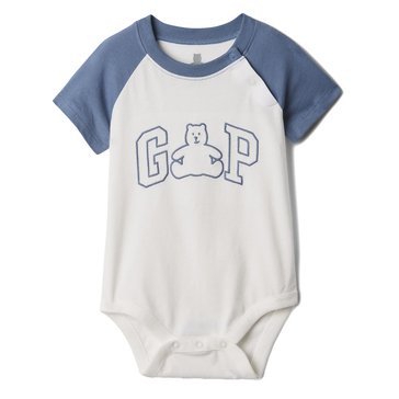 Gap Baby Boys' Short Sleeve Baseball Logo Bodysuit