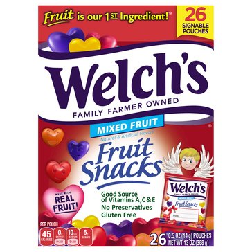 Welch's Valentine's Day Fruit Snacks, 26-countt