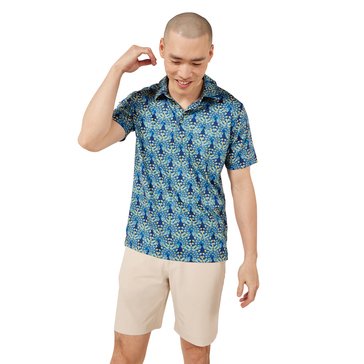 Chubbies Men's The Fan Out Allover Print Performance 2.0 Polo Top