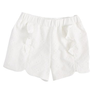 Wanderling Baby Girls Eyelet Ruffle Shorts