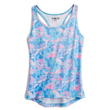 3 Paces Big Girls' Stephanie Printed Flowy Racerback Tank