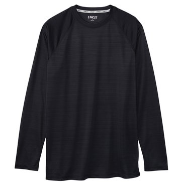 3 Paces Men's Long Sleeve Gradient Stripe Tee 