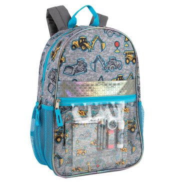 AD Sutton Boys Truck 6-Piece Backpack with Supplies in Pouch