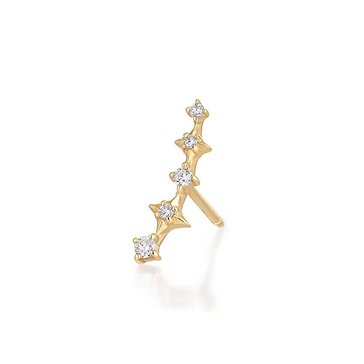 Aurelie Gi Starlet Diamond Bar Single Stud Earring