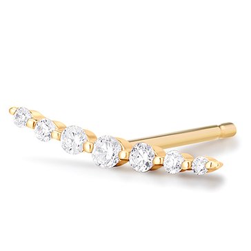 Aurelie Gi Monica Single Diamond Bar Stud Earrings