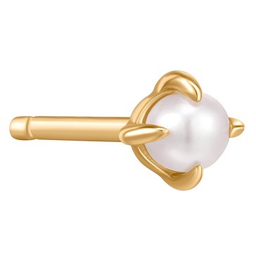 Aurelie Gi Evangeline Single White Pearl Stud Earrings