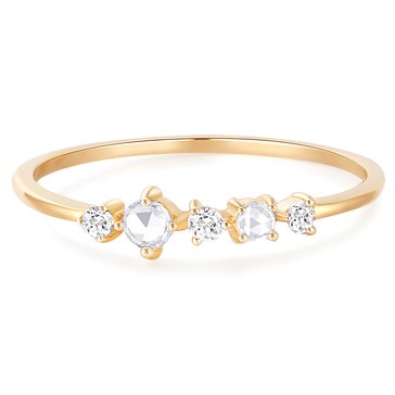 Aurelie Gi Anne Rose Cut White Sapphire Ring