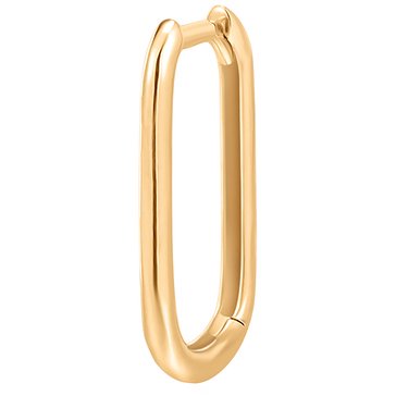 Aurelie Gi Imogen Paper Clip Oblong Single Huggie Hoop Earring