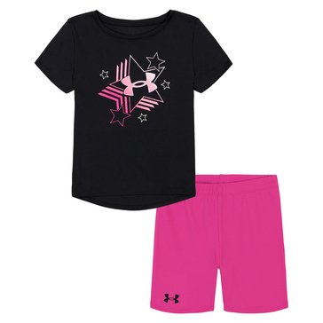 Under Armour Toddler Girls Star Bike Short Sets