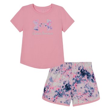 Under Armour Toddler Girls Burst Dye Short Sets