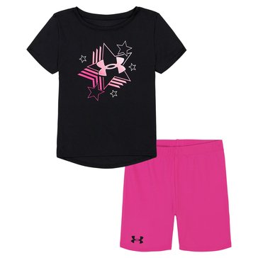 Under Armour Little Girls Star Bike Short Sets