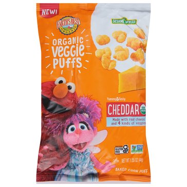 Earth's Best Organic Sesame Street Cheddar Puffs Baby Snacks