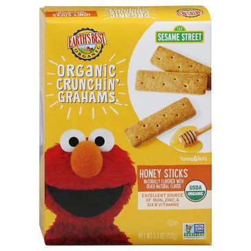 Earth's Best Organic Crunchin Grahams Honey Sticks Baby Snacks