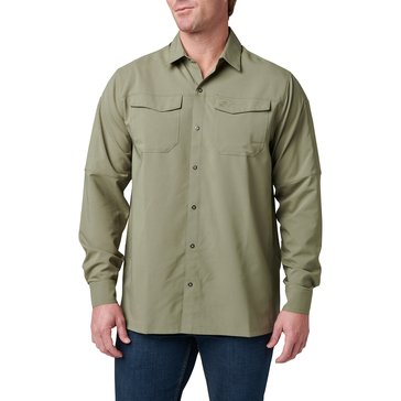 5.11 Men's Freedom Flex Long Sleeve Lightweight Roll Up Sleeve Solid Shirt