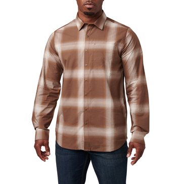 5.11 Men's Igor Long Sleeve Houndstooth Plaid Regular Fit Shirt
