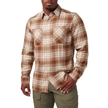 5.11 Men's Silverwood Mid-weight Long Sleeve Plaid Flannel Shirt