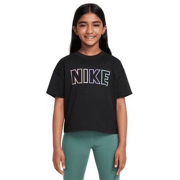 Nike Big Girls Essentials All Over Print Graphic Tee