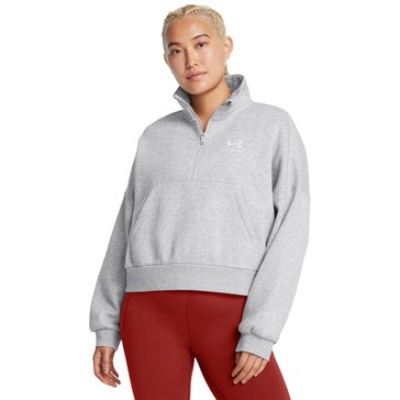 Under Armour Women's Icon Fleece Oversized Half Zip Jacket 