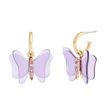 Coach Butterfly Resin Drop Earrings