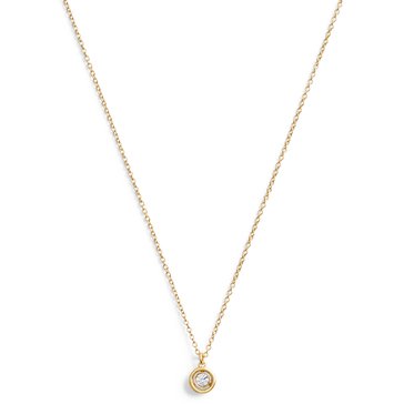 Coach Halo Round Short Pendant Necklace