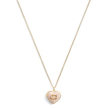 Coach Heart Short Pendant Necklace