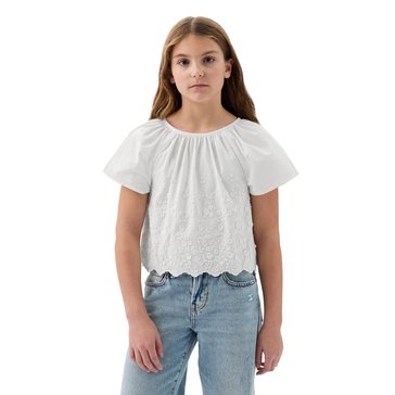 Gap Big Girls Flutter Eyelet Top