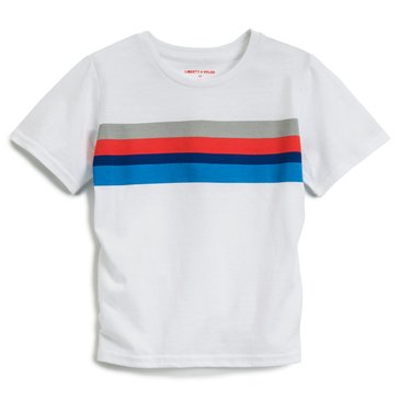 Liberty & Valor Big Boys Chest Stripe Short Sleeve Tee