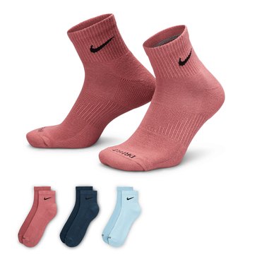 Nike Women's Everyday Plus Cushioned Quarter Socks 3- Pack