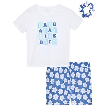 Sleep On It Big Girls Flower Short Sets