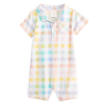 Wanderling Baby Boys' Vacation Plaid Sunsuit