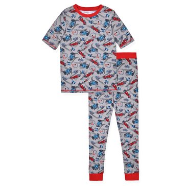 Sleep On It Little Boys' 2-Piece Short Sleeve Tight Fit Sleep Sets