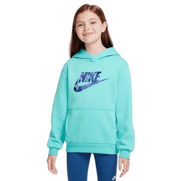 Nike Big Boys Club Fleece Low Brand Pullover Hoodie