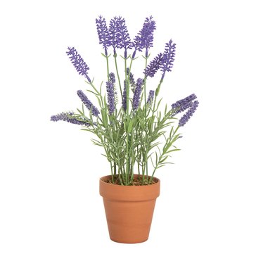 Transpac Faux Lavender in Terracotta Pot