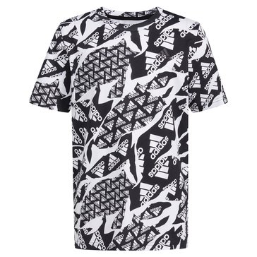 Adidas Big Boys' Camo Logo Tee