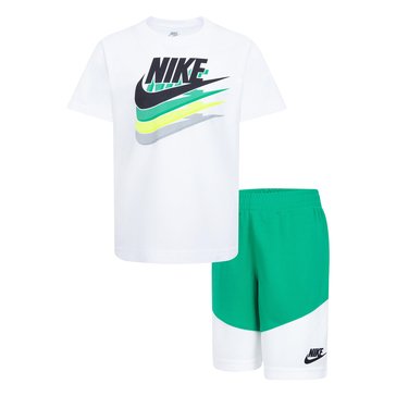 Nike Little Boys Color Block Tee And Shorts Sets
