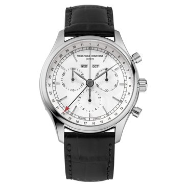 Frederique Constant Men's Quartz Classic Strap Triple Chronograph Watch