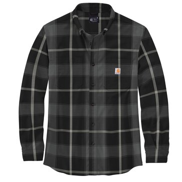 Carhartt Men's Rugged Flex Relaxed Fit Midweight Flannel Long Sleeve Plaid Shirt