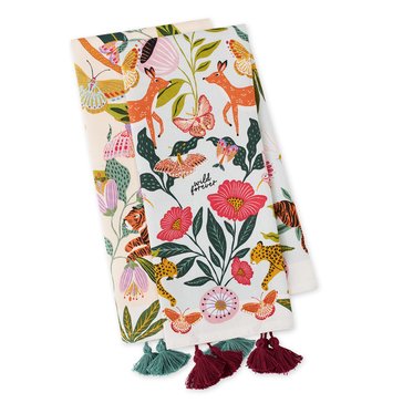 Design Imports Bali Botantical Embellished Dishtowels