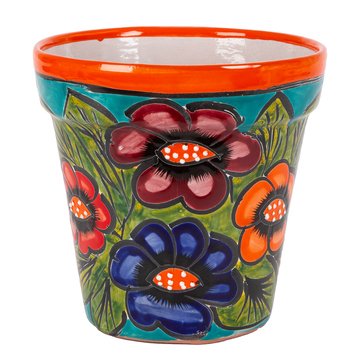 Talavera 7-inch Flower Pot