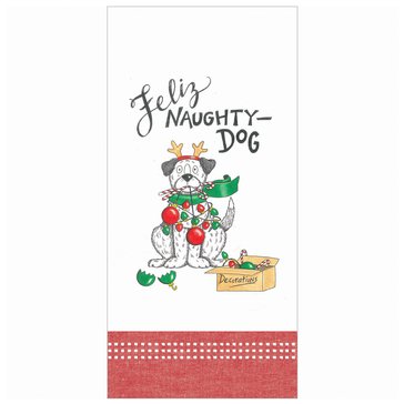 Kay Dee Holiday SnarKasm Naughty Dog Tea Towel