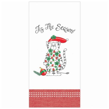 Kay Dee Holiday SnarKasm Tis the Season Cat Tea Towel