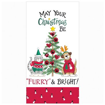 Kay Dee Holiday SnarKasm Furry and Bright Dual Kitchen Towel