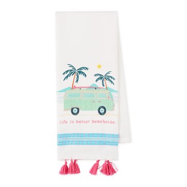 Design Imports Malibu Beach Better at the Beach Dishtowel 2 Piece Set