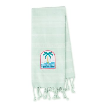 Design Imports Malibu Beach Vibes Embellished Fouta Dishtowels