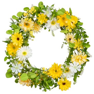 Gerson 20-inch Daisy Floral Single Wreath