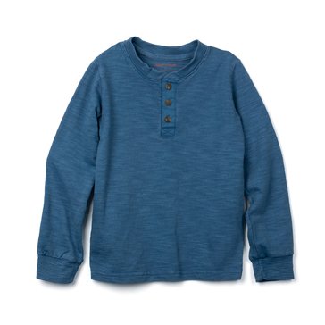 Liberty & Valor Toddler Boys' Solid Henley Long Sleeve