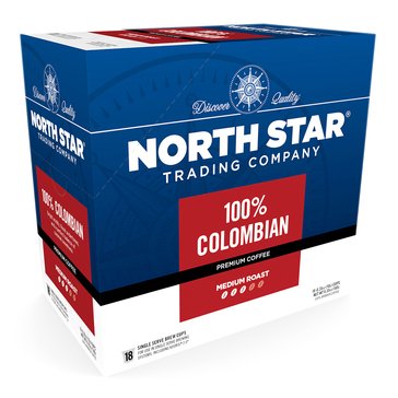 North Star 100 Colombian Single Serve Cups, 18-count