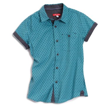 Liberty & Valor Little Boys' Ditzy Print Short Sleeve Woven Shirt