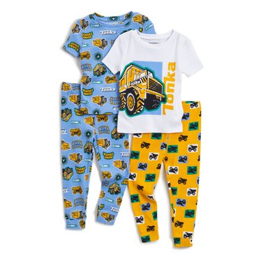 Tonka Toddler Boys' 4-Piece Pajama Sets