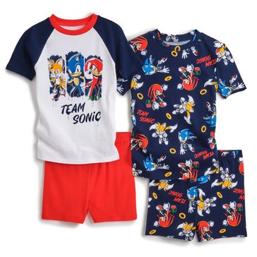 Sonic Boys' 4-Piece Pajama Sets